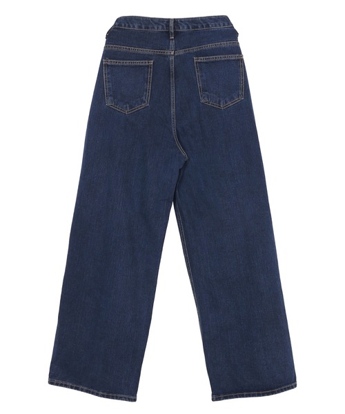 Figments（フィグメンツ）の「ワイドタックデニムパンツ（デニムパンツ・レディース・インディゴブルー・SMALL/MEDIUM/LARGE）」の7枚目の写真
