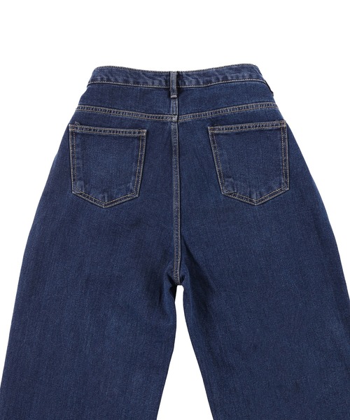 Figments（フィグメンツ）の「ワイドタックデニムパンツ（デニムパンツ・レディース・インディゴブルー・SMALL/MEDIUM/LARGE）」の9枚目の写真