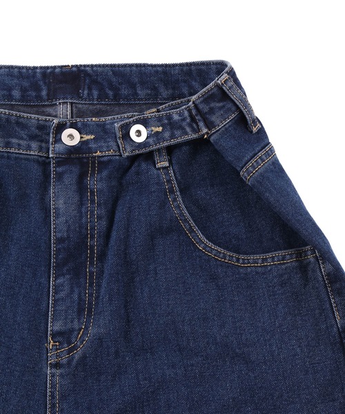 Figments（フィグメンツ）の「ワイドタックデニムパンツ（デニムパンツ・レディース・インディゴブルー・SMALL/MEDIUM/LARGE）」の10枚目の写真