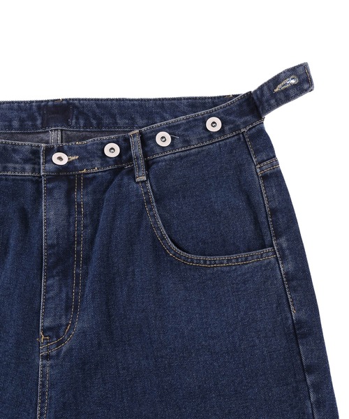 Figments（フィグメンツ）の「ワイドタックデニムパンツ（デニムパンツ・レディース・インディゴブルー・SMALL/MEDIUM/LARGE）」の11枚目の写真