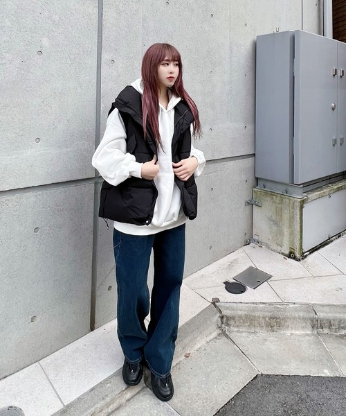 Figments（フィグメンツ）の「ワイドタックデニムパンツ（デニムパンツ・レディース・インディゴブルー・SMALL/MEDIUM/LARGE）」の22枚目の写真