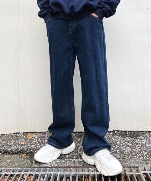 Figments（フィグメンツ）の「ワイドタックデニムパンツ（デニムパンツ・レディース・インディゴブルー・SMALL/MEDIUM/LARGE）」の18枚目の写真