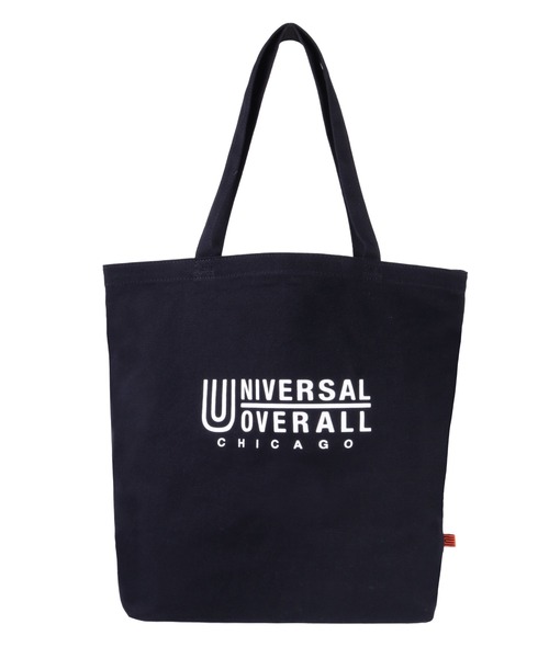 UNIVERSAL OVERALL（ユニバーサルオーバーオール）の「ユニバーサルオーバーオールスーベニアコットントート（トートバッグ・レディース・ホワイト/ブラック・F）」の4枚目の写真