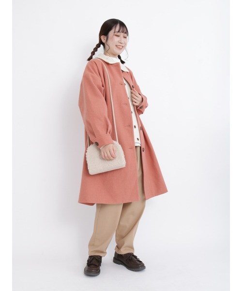 Samansa Mos2（サマンサ モスモス）の「ボアハーフムーンショルダーバッグ（ハンドバッグ・レディース・オフホワイト/モカ・ﾌﾘ-）」の5枚目の写真