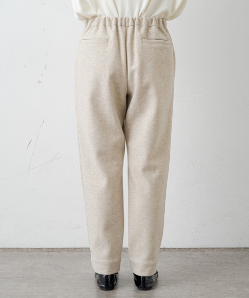 PUAL CE CIN（ピュアルセシン）の「圧縮ニットジャージースラックスパンツ（スラックス・レディース・ブラック/ベージュ・FREE）」の14枚目の写真