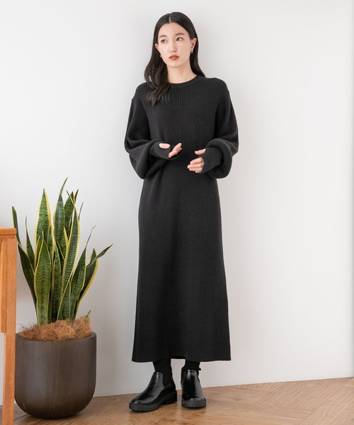 セール】ソデボリュームニットワンピ 172689（ワンピース）｜LOWRYS