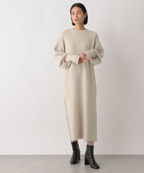 LOWRYS FARM(ローリーズファーム)の「ソデボリュームニットワンピ 172689(ワンピース・レディース・グリーン/アイボリー/ブラック・FREE)」の12枚目の写真
