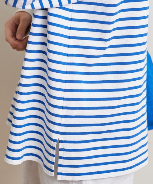 bulle de savon（ビュルデサボン）の「vintage border Puff プルオーバー（Tシャツ/カットソー・レディース・ブルー/レッド・FREE）」の14枚目の写真