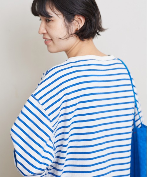 bulle de savon（ビュルデサボン）の「vintage border Puff プルオーバー（Tシャツ/カットソー・レディース・ブルー/レッド・FREE）」の15枚目の写真