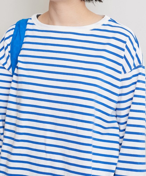 bulle de savon（ビュルデサボン）の「vintage border Puff プルオーバー（Tシャツ/カットソー・レディース・ブルー/レッド・FREE）」の17枚目の写真