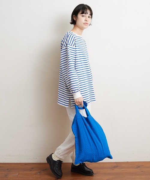 bulle de savon（ビュルデサボン）の「vintage border Puff プルオーバー（Tシャツ/カットソー・レディース・ブルー/レッド・FREE）」の9枚目の写真