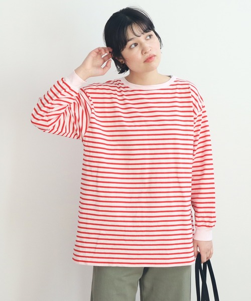 bulle de savon（ビュルデサボン）の「vintage border Puff プルオーバー（Tシャツ/カットソー・レディース・ブルー/レッド・FREE）」の22枚目の写真