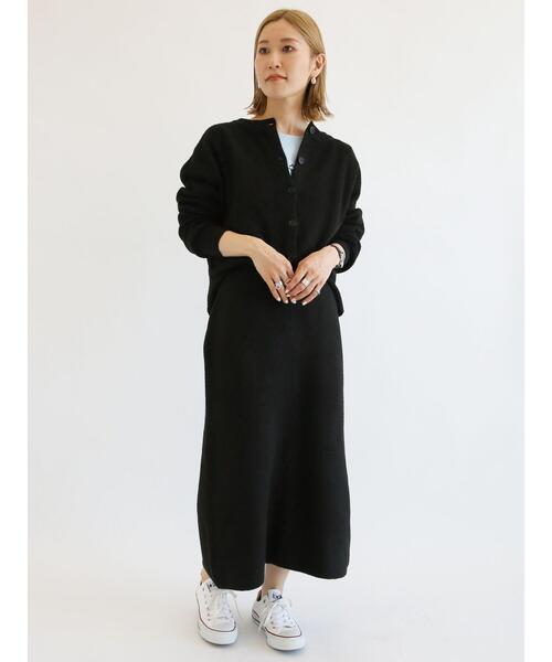 Samansa Mos2 blue（サマンサモスモスブルー）の「ふわもちシフォンニットカーディガン（カーディガン/ボレロ・レディース・ブラック/グリーン/ブラウン/オレンジ/キナリ・ﾌﾘ-）」の7枚目の写真