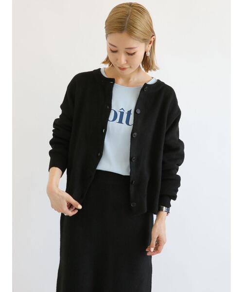 Samansa Mos2 blue（サマンサモスモスブルー）の「ふわもちシフォンニットカーディガン（カーディガン/ボレロ・レディース・ブラック/グリーン/ブラウン/オレンジ/キナリ・ﾌﾘ-）」の11枚目の写真