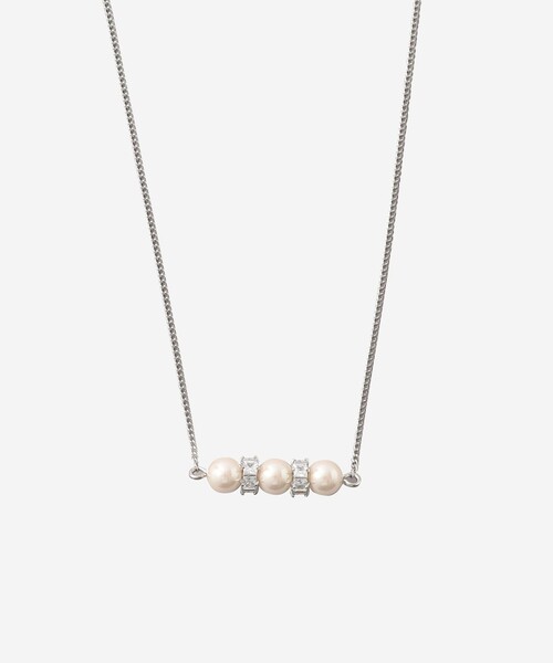 MACKINTOSH LONDON（マッキントッシュ ロンドン）の「パールビジューロンデルネックレス（ネックレス・レディース・シルバー・FREE）」の2枚目の写真