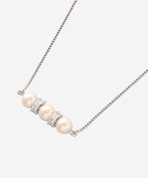 MACKINTOSH LONDON（マッキントッシュ ロンドン）の「パールビジューロンデルネックレス（ネックレス・レディース・シルバー・FREE）」の5枚目の写真