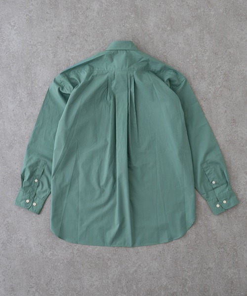 セール】リラックスバックプリーツシャツ＜シーグリーン