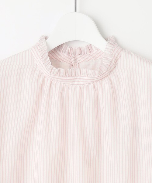 J.PRESS(ジェイプレス)の「カチオンストライプ フリルネック バンドカラー カットソー(Tシャツ/カットソー・レディース・ピンク系1/ふじ色系/ネイビー系1/ホワイト系・MEDIUM/LARGE)」の20枚目の写真