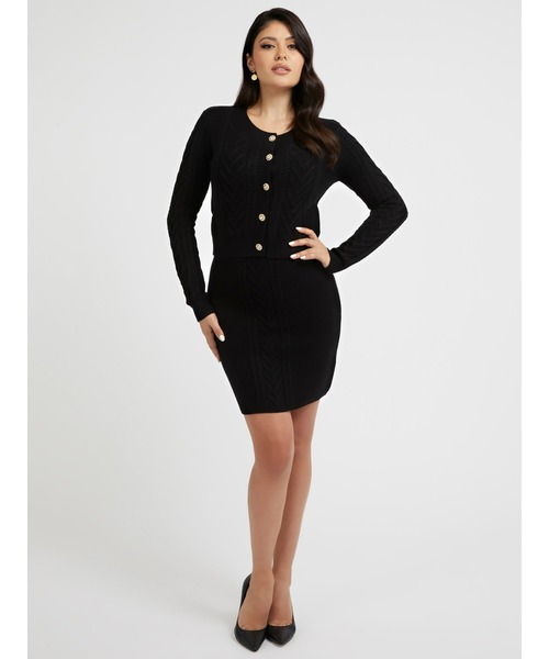 Guess（ゲス）の「Coraline knit Skirt（スカート・レディース・ブラック/クリーム・SMALL/X-SMALL/MEDIUM）」の5枚目の写真