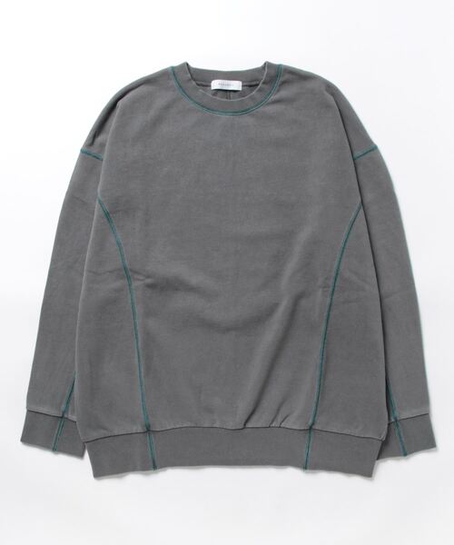 PAGEBOY（ページボーイ）の「カラーステッチBIGスウェット（スウェット・レディース・チャコールグレー/オフホワイト/ラベンダー/オートミール/グレー系その他3/グレー系その他/ブラウン/ホワイト系その他/パープル・FREE）」の19枚目の写真