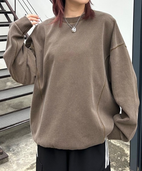 ぞぞページです♡ カラーステッチBIGスウェット（スウェット）｜PAGEBOY（ページボーイ