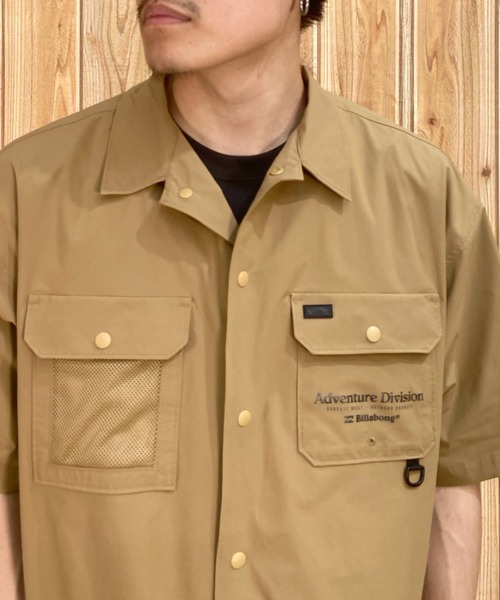 BILLABONG（ビラボン）の「BILLABONG/ビラボン 撥水/速乾 ストレッチ セットアップ対応 ユーティリティ/半袖シャツ BD011-124（シャツ/ブラウス・メンズ・ブラウン/ブラック・M/L/XL）」の16枚目の写真