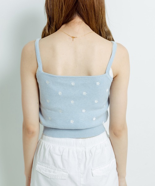 OLIVE des OLIVE（オリーブデオリーブ）の「花刺繍キャミソール（キャミソール・レディース・オフホワイト/ブラック/サックスブルー・FREE）」の20枚目の写真