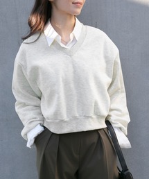 3.3 Field Trip/VネックCROP プルオーバー(裏起毛) 2185964