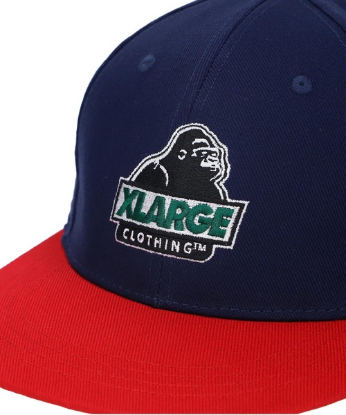XLARGE（エクストララージ）の「SLANTED OG 2TONE 6PANEL CAP（キャップ・メンズ・ネイビー/グリーン/ホワイト・ONE SIZE）」の7枚目の写真