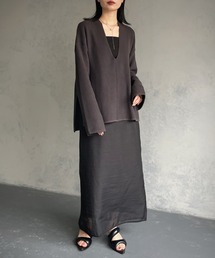 【&g’aime】Uネックルーズニット