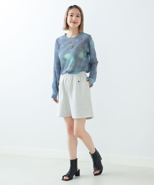 Champion(チャンピオン)の「Champion × Ray BEAMS / 別注 ショート パンツ(その他パンツ・レディース・ブラック/ダークグリーン/アイボリー・S/M)」の4枚目の写真