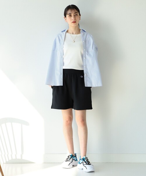 Champion(チャンピオン)の「Champion × Ray BEAMS / 別注 ショート パンツ(その他パンツ・レディース・ブラック/ダークグリーン/アイボリー・S/M)」の8枚目の写真