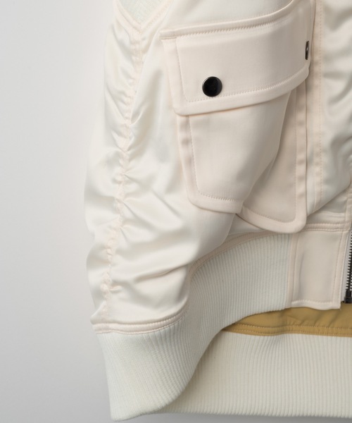 led.tokyo（レッドトウキョウ）の「【led.tokyo】MA1ミリタリーベスト（ベスト・レディース・ブラック/アイボリー・FREE）」の13枚目の写真