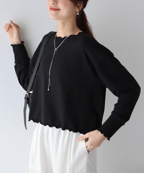 BLUEEAST(ブルーイースト)の「メロークロップドTシャツ(Tシャツ/カットソー・レディース・ブラック/ベージュ/オフホワイト/ピンク・MEDIUM)」の17枚目の写真