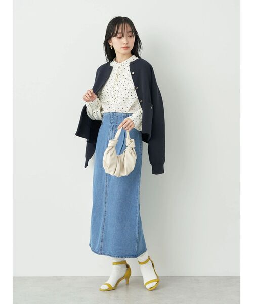 earth music&ecology（アースミュージックアンドエコロジー）の「デニムナロースカート（スカート・レディース・インディゴブルー/サックスブルー・M/S）」の22枚目の写真