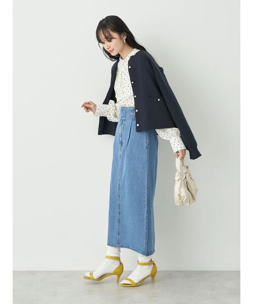 earth music&ecology（アースミュージックアンドエコロジー）の「デニムナロースカート（スカート・レディース・インディゴブルー/サックスブルー・M/S）」の21枚目の写真