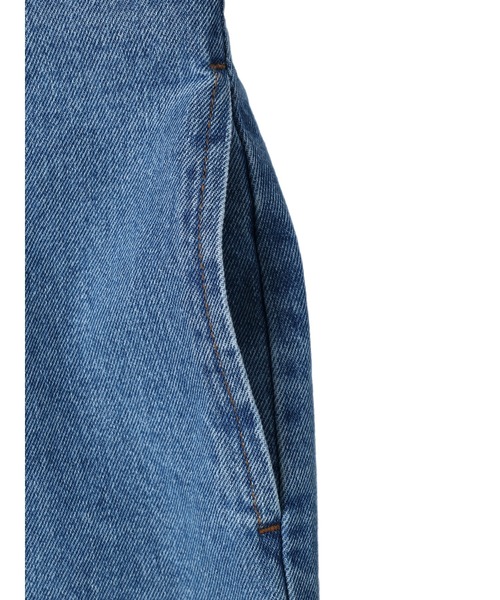 earth music&ecology（アースミュージックアンドエコロジー）の「デニムナロースカート（スカート・レディース・インディゴブルー/サックスブルー・M/S）」の6枚目の写真