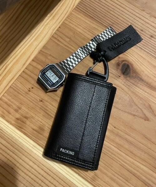 PACKING（パッキング）の「PACKING/パッキング　LEATHER COMPACT WALLET PA-028　レザーコンパクトウォレット（財布・メンズ・ブラック/ブラウン・F）」の2枚目の写真