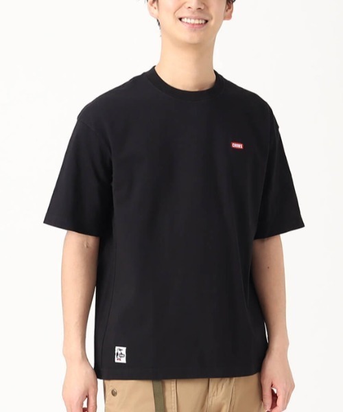 CHUMS(チャムス)の「CHUMS/チャムス ブービーロゴ オーバーサイズ バックプリントTシャツ/半袖Tシャツ CH01-2167(Tシャツ/カットソー・メンズ・ブラック/オレンジ/ホワイト×ネイビー/ホワイト・M/L/XL)」の5枚目の写真
