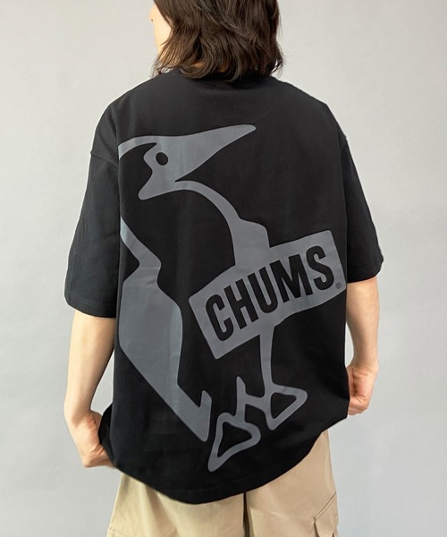 CHUMS(チャムス)の「CHUMS/チャムス ブービーロゴ オーバーサイズ バックプリントTシャツ/半袖Tシャツ CH01-2167(Tシャツ/カットソー・メンズ・ブラック/オレンジ/ホワイト×ネイビー/ホワイト・M/L/XL)」の22枚目の写真