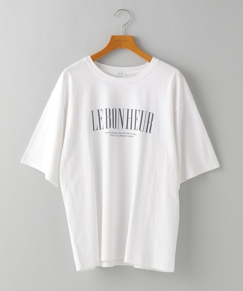 A part by（アパートバイ）の「プリントTシャツ_半袖（Tシャツ/カットソー・レディース・ブラック系その他2/ブラック/オフホワイト・FREE）」の3枚目の写真