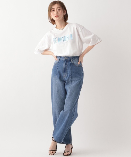 A part by（アパートバイ）の「プリントTシャツ_半袖（Tシャツ/カットソー・レディース・ブラック系その他2/ブラック/オフホワイト・FREE）」の4枚目の写真