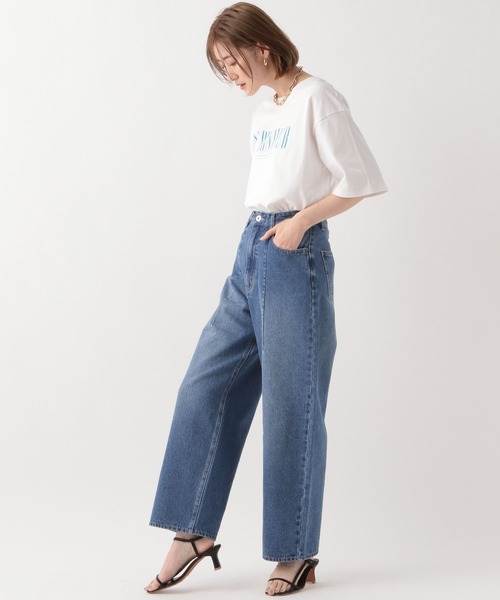 A part by（アパートバイ）の「プリントTシャツ_半袖（Tシャツ/カットソー・レディース・ブラック系その他2/ブラック/オフホワイト・FREE）」の5枚目の写真