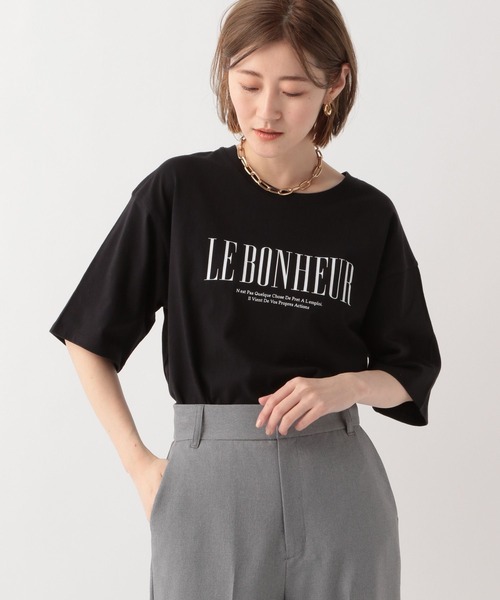 A part by（アパートバイ）の「プリントTシャツ_半袖（Tシャツ/カットソー・レディース・ブラック系その他2/ブラック/オフホワイト・FREE）」の11枚目の写真