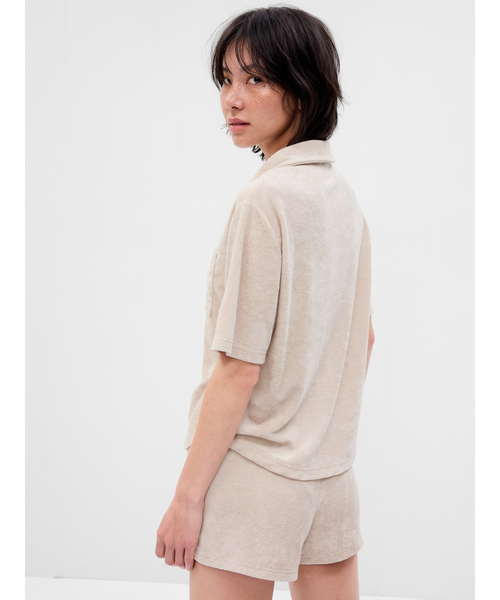 GAP(ギャップ)の「タオル テリーシャツ(ルームウェア/パジャマ・レディース・ホワイト/ブラック系その他/その他/ベージュ・XS/S/M/L/XXS)」の9枚目の写真
