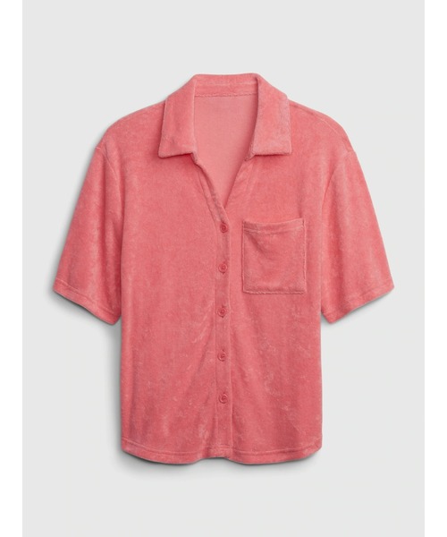 GAP(ギャップ)の「タオル テリーシャツ(ルームウェア/パジャマ・レディース・ホワイト/ブラック系その他/その他/ベージュ・XS/S/M/L/XXS)」の11枚目の写真