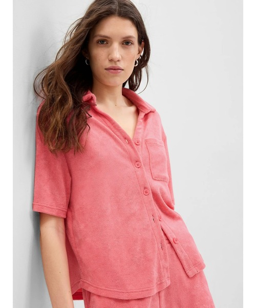 GAP(ギャップ)の「タオル テリーシャツ(ルームウェア/パジャマ・レディース・ホワイト/ブラック系その他/その他/ベージュ・XS/S/M/L/XXS)」の12枚目の写真