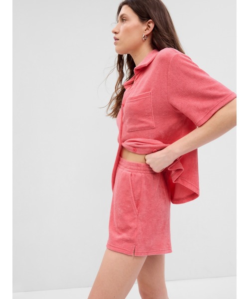 GAP(ギャップ)の「タオル テリーシャツ(ルームウェア/パジャマ・レディース・ホワイト/ブラック系その他/その他/ベージュ・XS/S/M/L/XXS)」の13枚目の写真