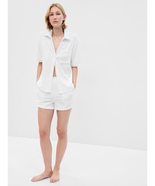 GAP(ギャップ)の「タオル テリーシャツ(ルームウェア/パジャマ・レディース・ホワイト/ブラック系その他/その他/ベージュ・XS/S/M/L/XXS)」の18枚目の写真