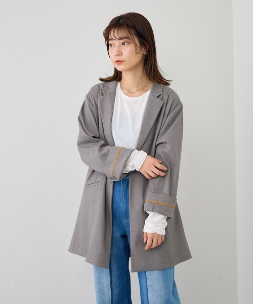 Kastane（カスタネ）の「袖シャーリングシアーロンTee（Tシャツ/カットソー・レディース・イエロー/ブルー/オフホワイト/ブラック・FREE）」の14枚目の写真